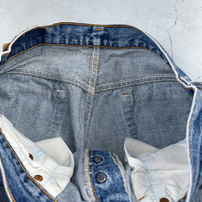 Levis 501 Vintage 90s USA XX Straight Leg Jeans Blue Light Wash 35x33 Act 32x30