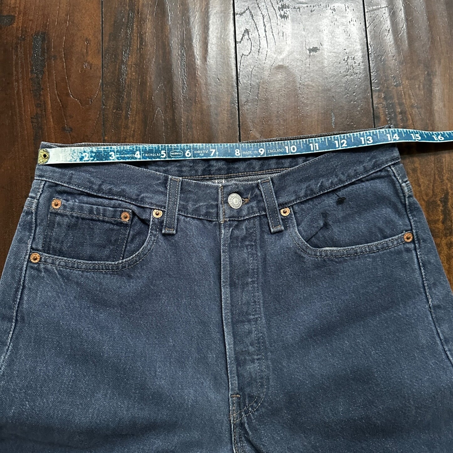 Levis VTG 90s 501 Button Fly 31x32 USA Tag Jeans Straight Wash Blue XX Act 28x31