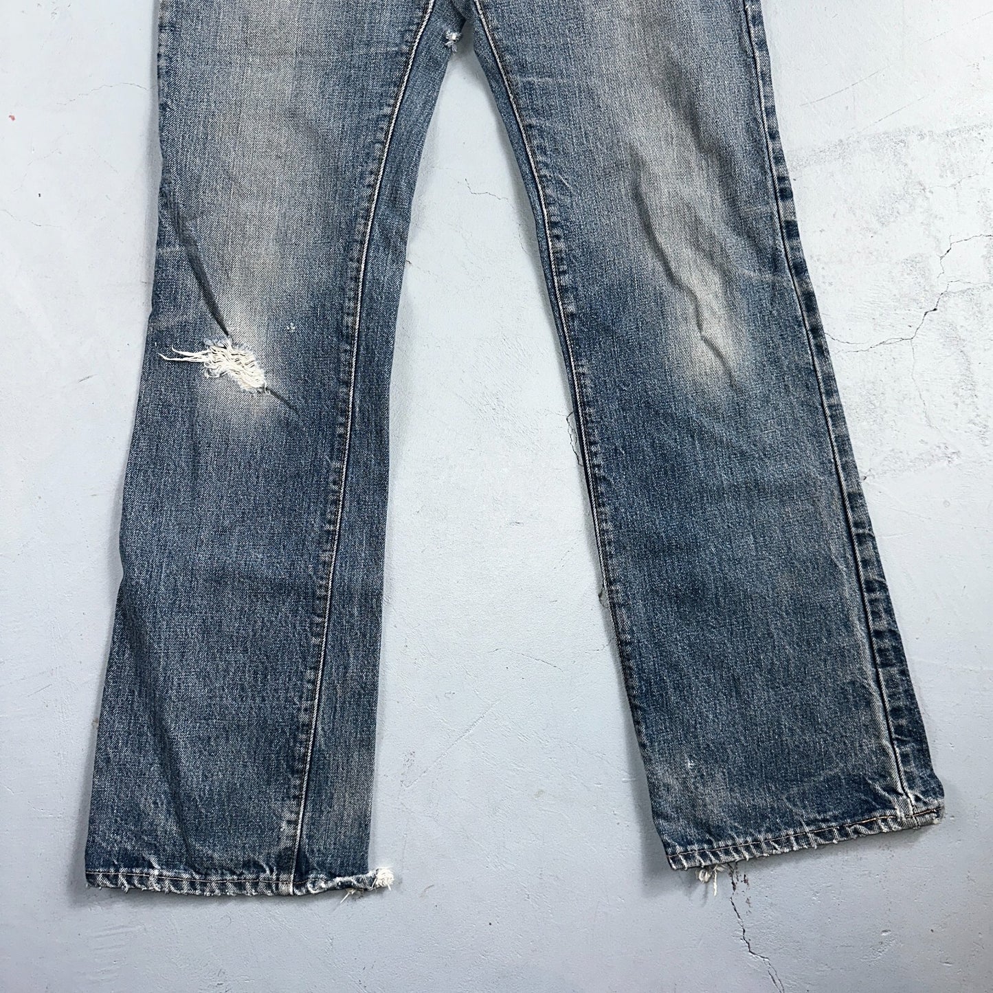 Levis 517 Vintage 70s SS USA Red Tab Bootcut Flare Blue Jeans Talon Act 29x32