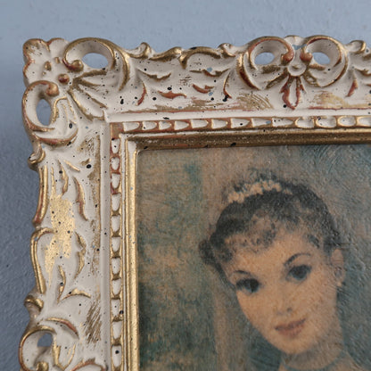 Vintage Garden Party Parisian Lady Print by Cydney Grossman 1950's Art Cute