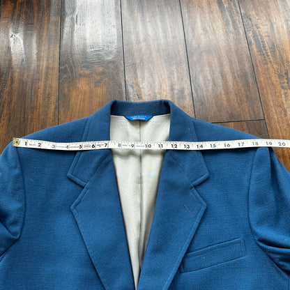 VTG Pendleton Jacket Blazer Men's 42 Blue 100% Pure Virgin Wool USA Western 70s