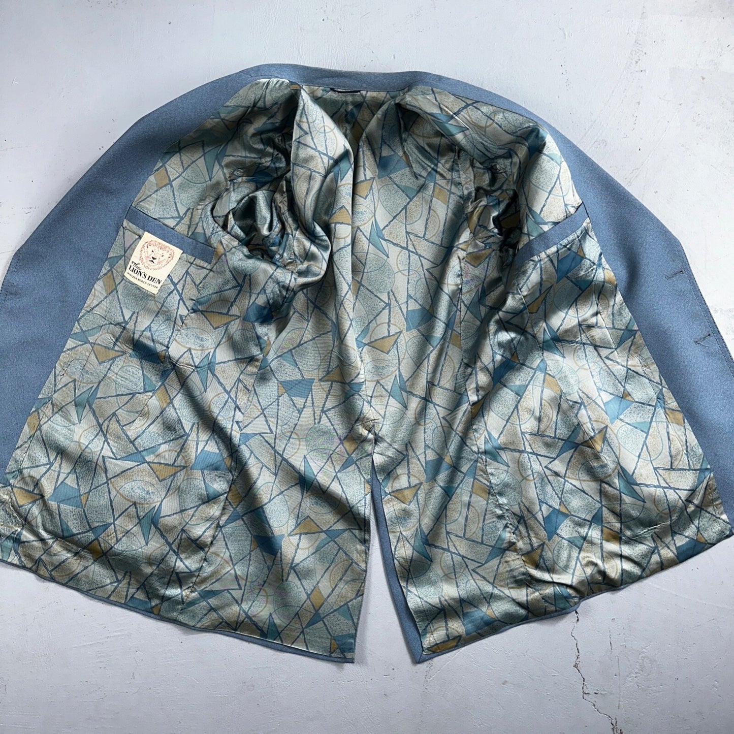 VTG 1960s Mens 2 PC Suit 42 Jacket Coat Pants 60s Lions Den Rockabilly Side Belt