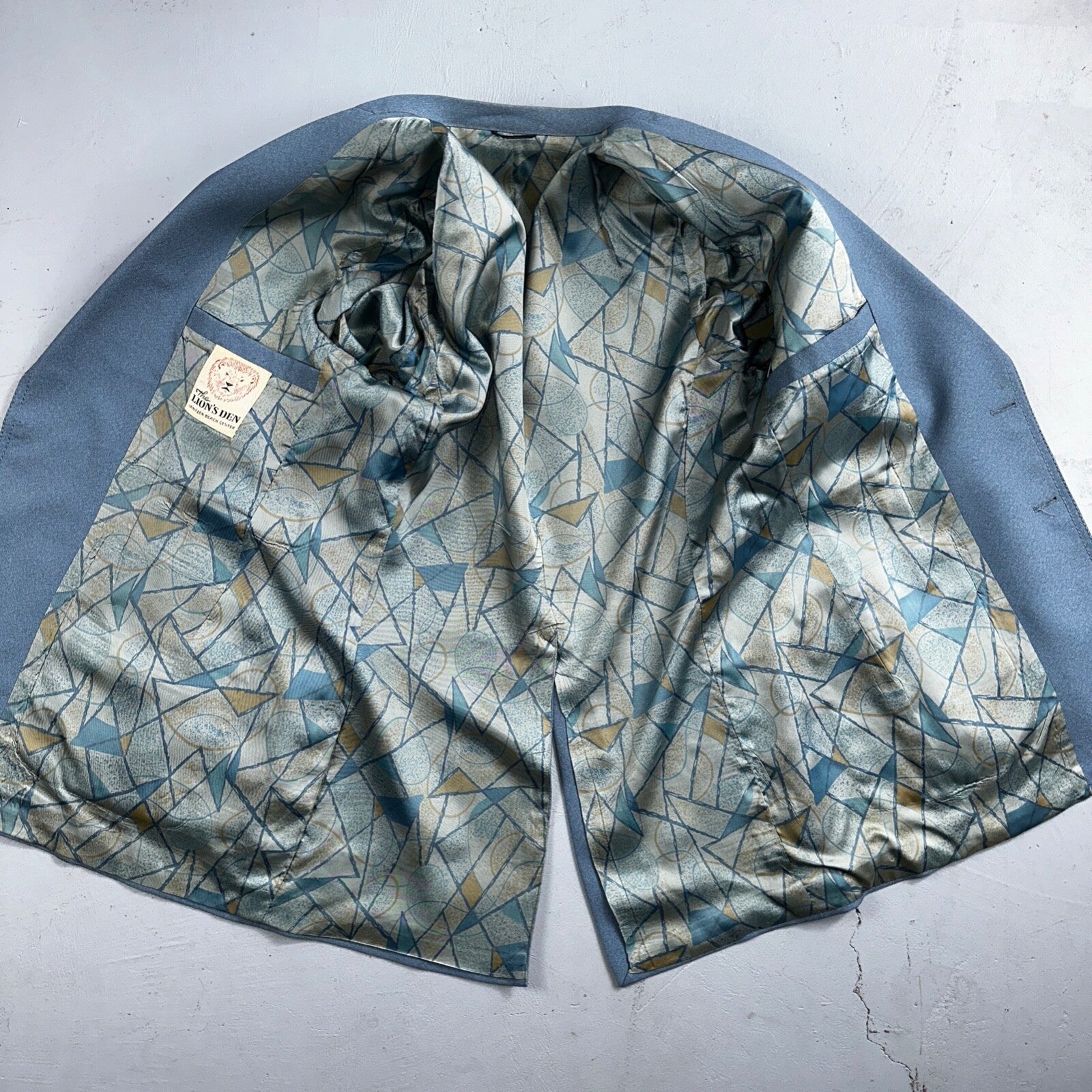 VTG 1960s Mens 2 PC Suit 42 Jacket Coat Pants 60s Lions Den Rockabilly Side Belt