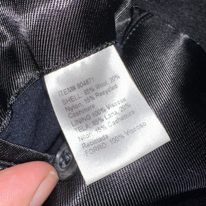 Silver Cloud Mens Coat 44R Black Cashmere Blend Italy Peacoat Jacket Long Winter