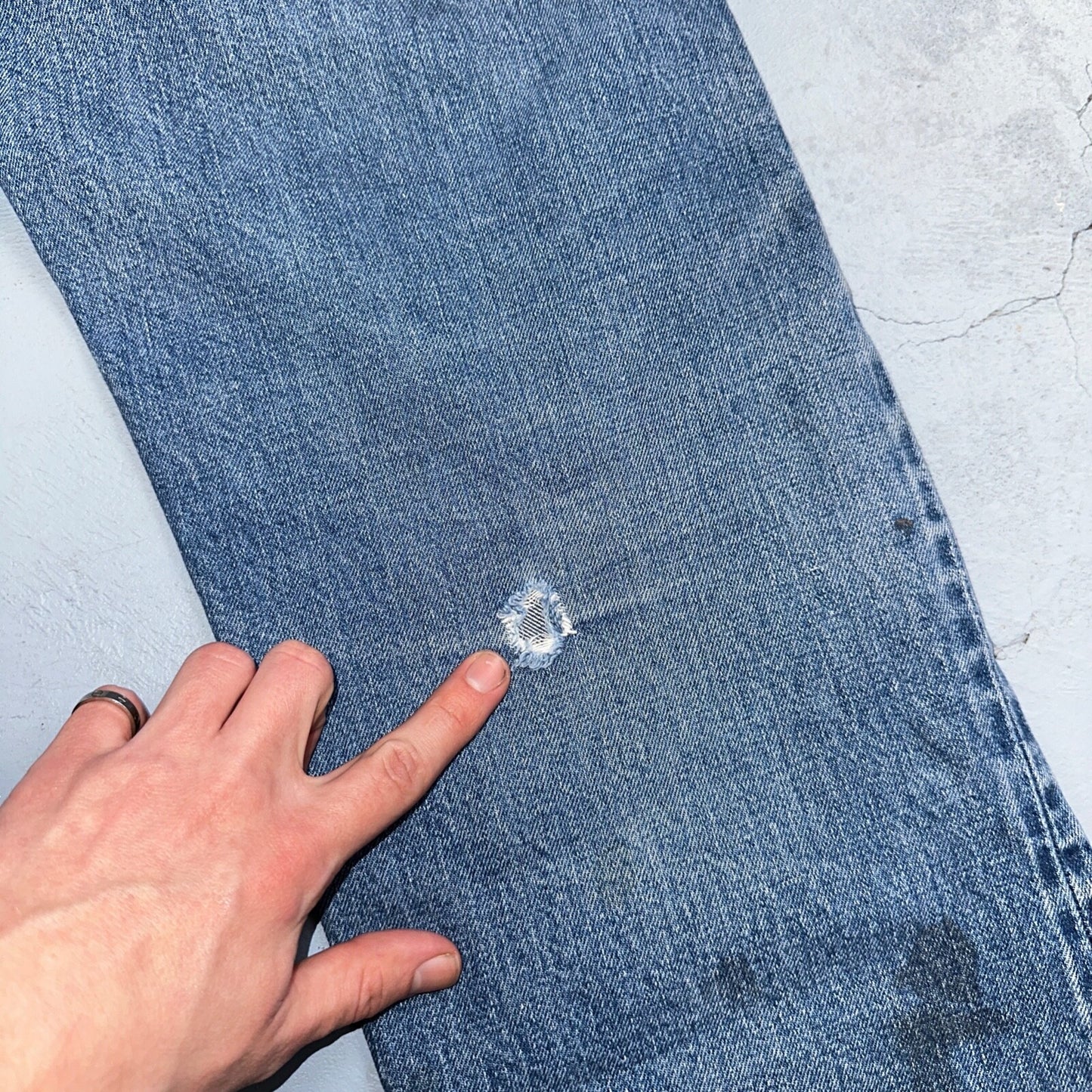 Levis 501 VTG 70s SS Redline Selvedge Jeans XX Med Wash 35x32 Act 32x28