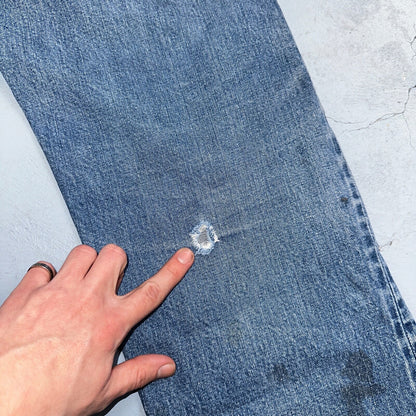 Levis 501 VTG 70s SS Redline Selvedge Jeans XX Med Wash 35x32 Act 32x28