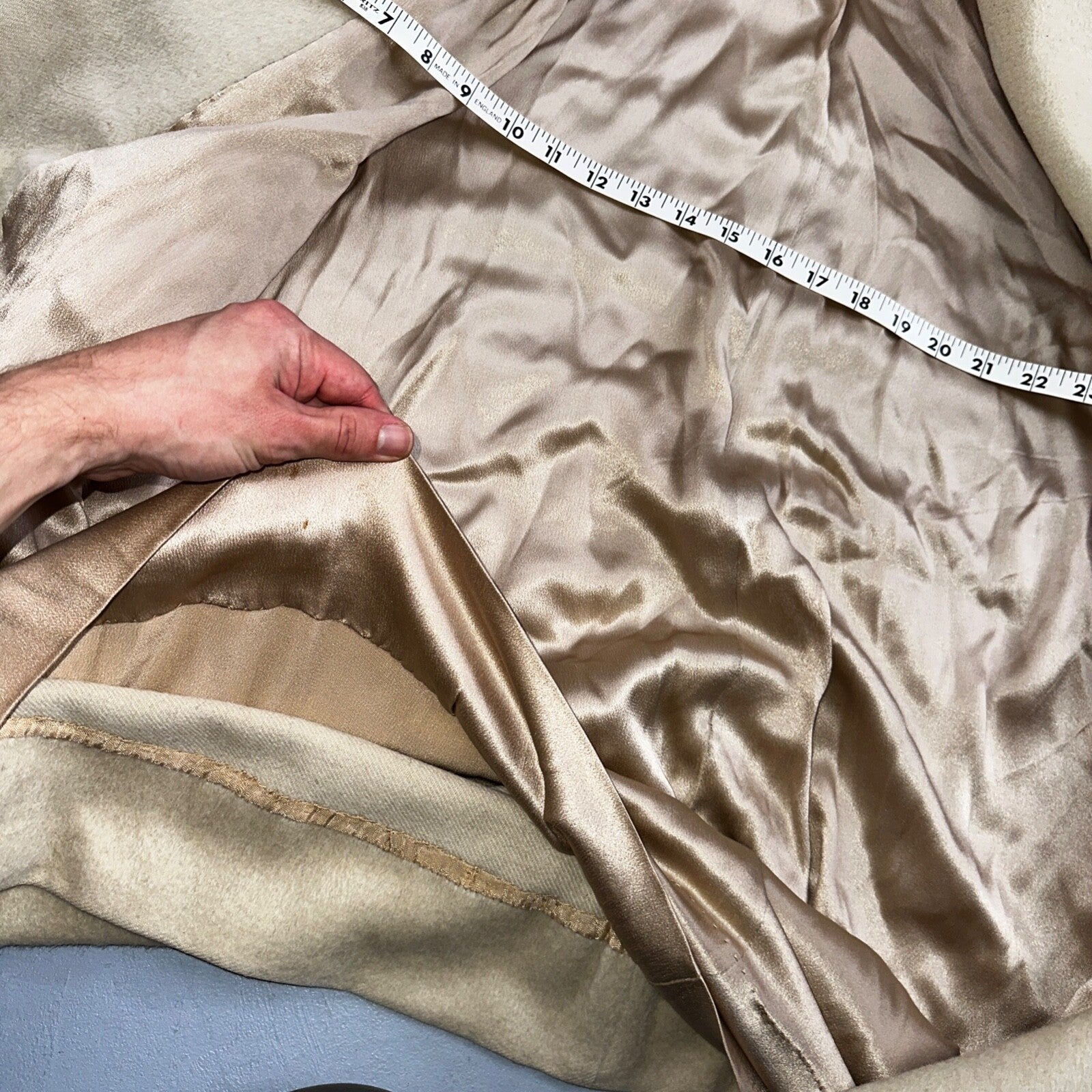 VTG 60s Forstman Beige Penny Lane Pure Wool Harol Crest California Rockabilly