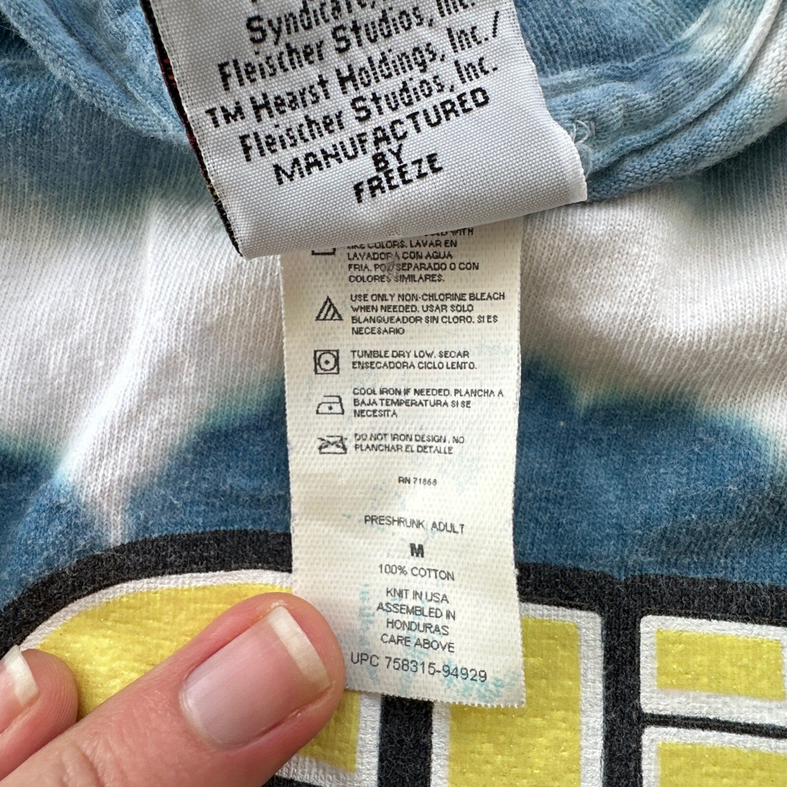 Betty Boop Hot Girl Vintage T Shirt Gillter Glamour Y2K Tie Dye 2002