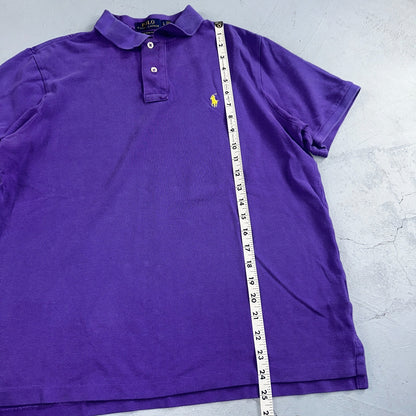 Polo Ralph Lauren Men’s Polo Shirt Purple Yellow Pony Preppy Casual Short Sleeve