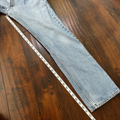 VTG 90s Levis 501 Button Fly 34x36 USA Tag Jeans Straight Wash Blue XX Act 30x32