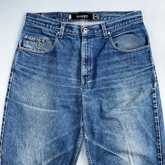 Levis SilverTab Vintage 90s Baggy Denim Jeans Blue Silver Tab Skater Act 35x32