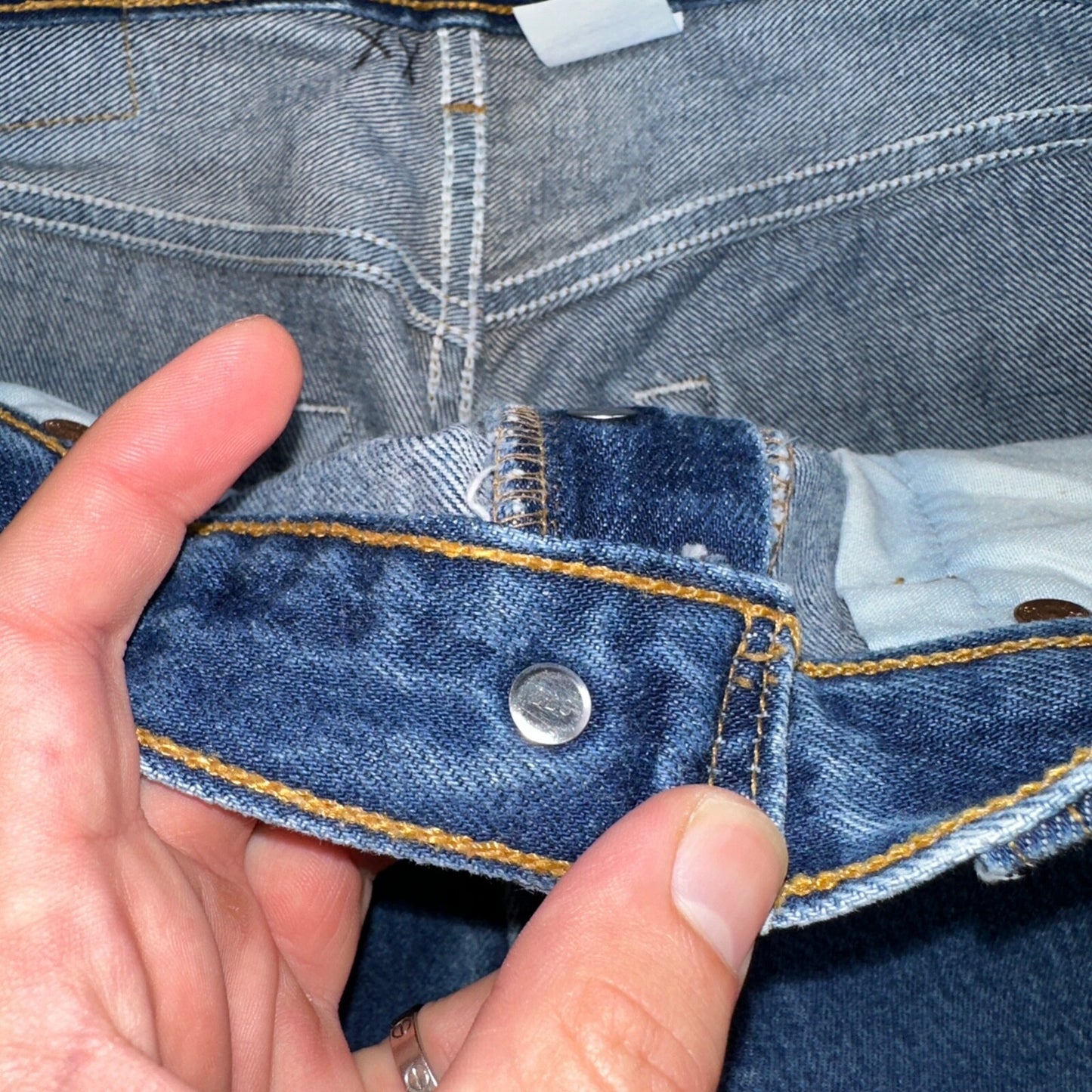 Levis 501 Vintage 90s XX Straight Leg Mexico Jeans 31x36 Dark Wash Act 29x32