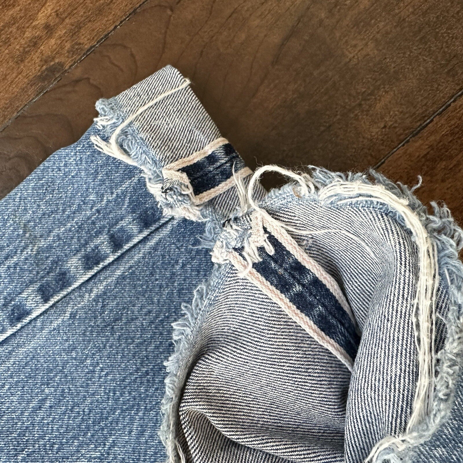 Levis Vintage 80s Redline Selvedge USA 501 Light Wash Jeans 70s 30x32 Act 28x29