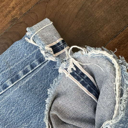 Levis Vintage 80s Redline Selvedge USA 501 Light Wash Jeans 70s 30x32 Act 28x29