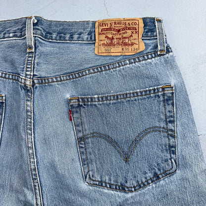 Levis 501 Vintage Y2K XX Straight Leg Jeans Blue Light Wash 36x34 Act 35x32