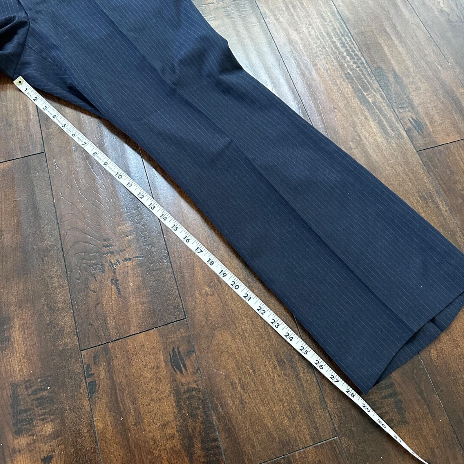 1960s Navy Blue Sport Jacket VTG Mens Suit 44 38x28 Rockabilly Pinstripe Pants