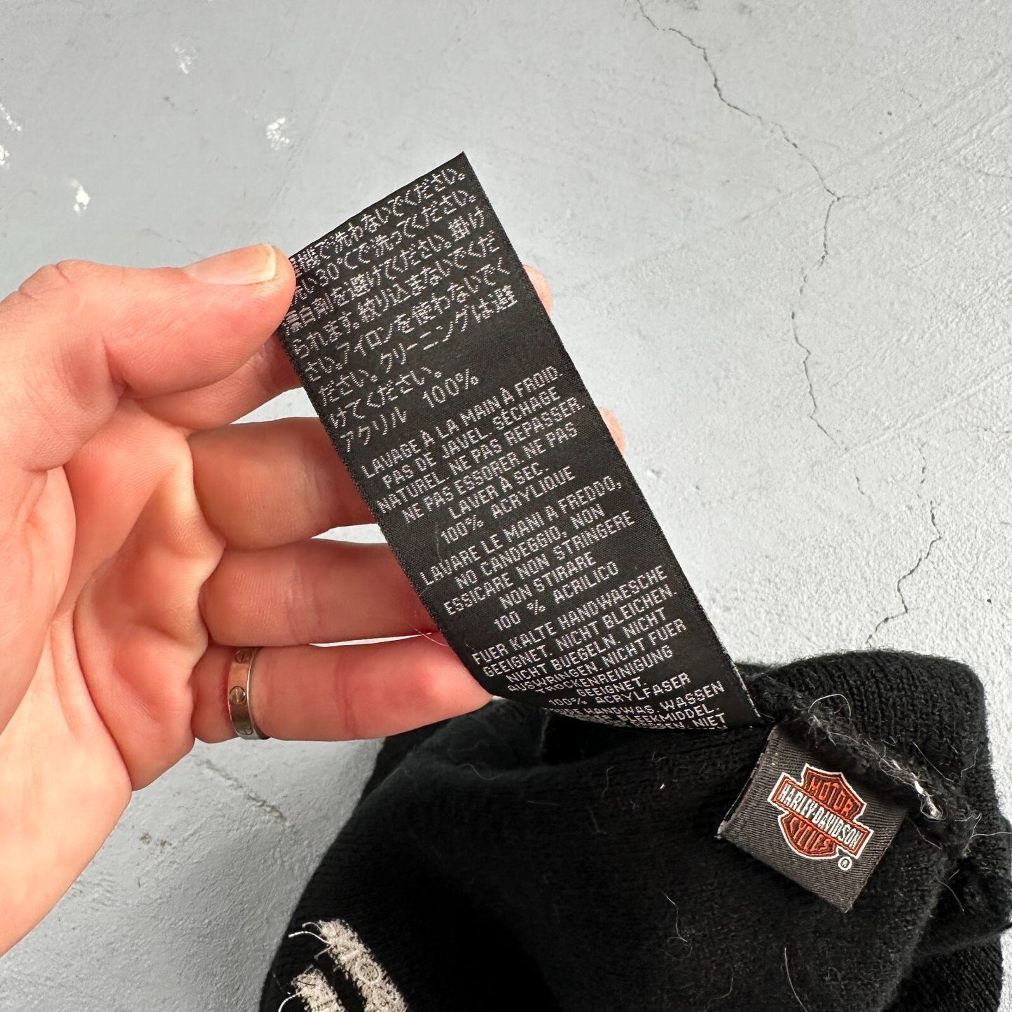 Harley Davidson Logo Knit Beanie Black Color Military Overseas Embroidery 2017