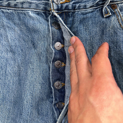 Levis 501 Vintage Y2K XX Straight Leg Jeans Blue Light Wash 40x34 Act 40x32