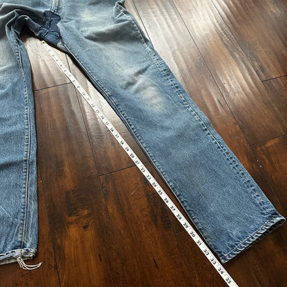 Vintage 80s Levis 505 36x36 USA Blue Jeans 501 Act 33x34 Light Wash