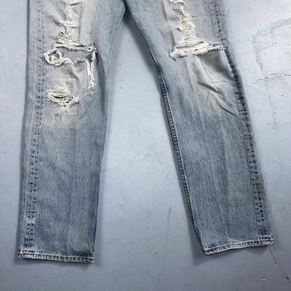 Levis 501 Vintage 80s USA XX 90s Straight Leg Jeans 33x36 Light Wash Act 30x31
