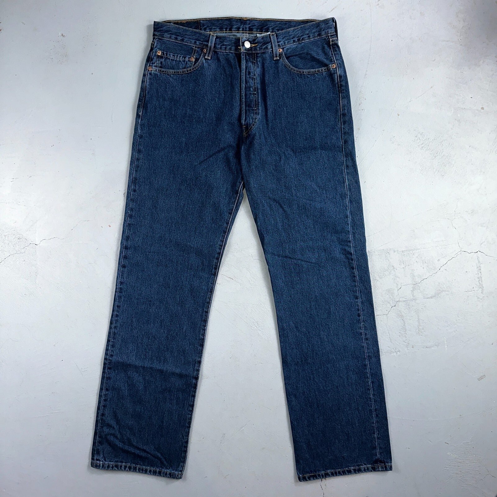 Levis 501 Vintage Y2K Columbia Straight Leg Jeans 36x34 90s Med Wash Act 35x34