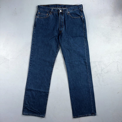Levis 501 Vintage Y2K Columbia Straight Leg Jeans 36x34 90s Med Wash Act 35x34