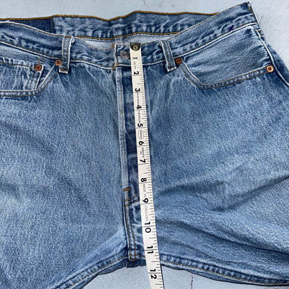 Levis 501 Vintage 90s USA XX Straight Leg Jeans Blue Light Wash 35x34 Act 33x30
