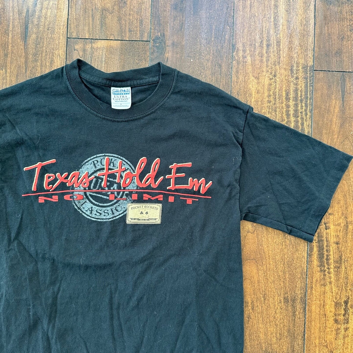 Texas Hold Em Vintage T Shirt Casino Y2K Black Vegas Sports Card Game Rap 90s