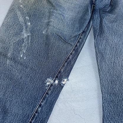 Levis 501 Vintage 80s Redline Selvedge USA XX Jeans Light Wash Worn Act 35x30