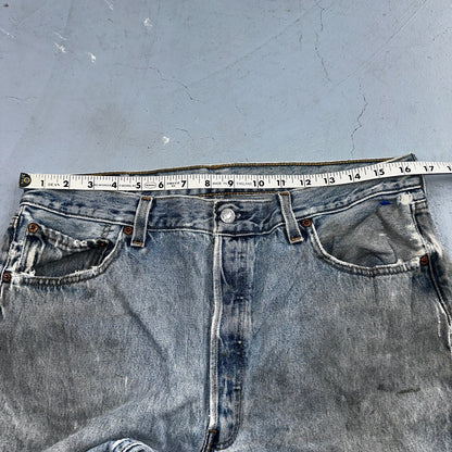 Levis 501 Vintage Y2K 90s XX Straight Leg Jeans Blue Light Wash 36x34 Act 33x32