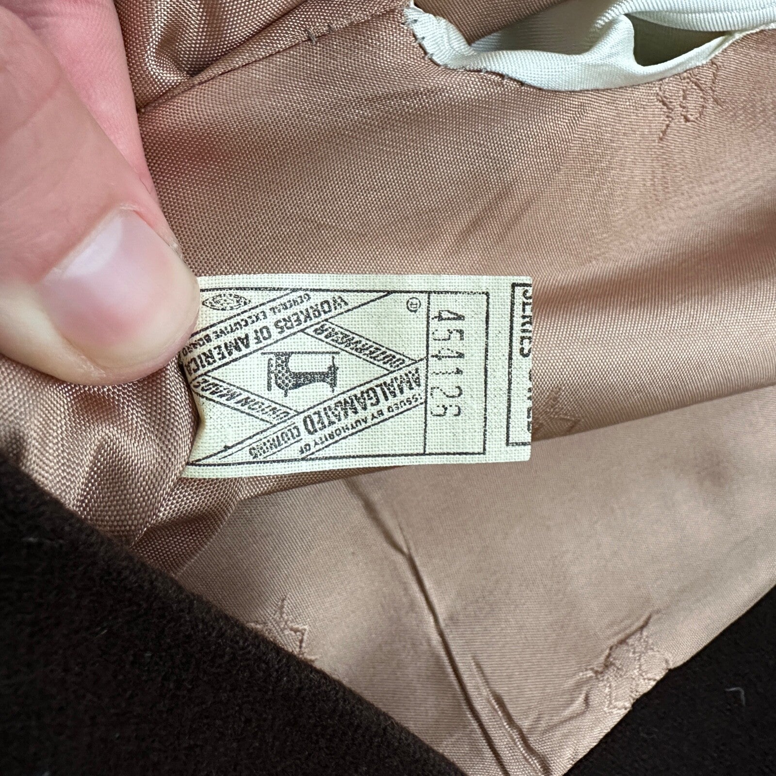 1960s 1970s Brown Sport Jacket VTG Mens Suit 44 36x28 Rockabilly Checkerboard