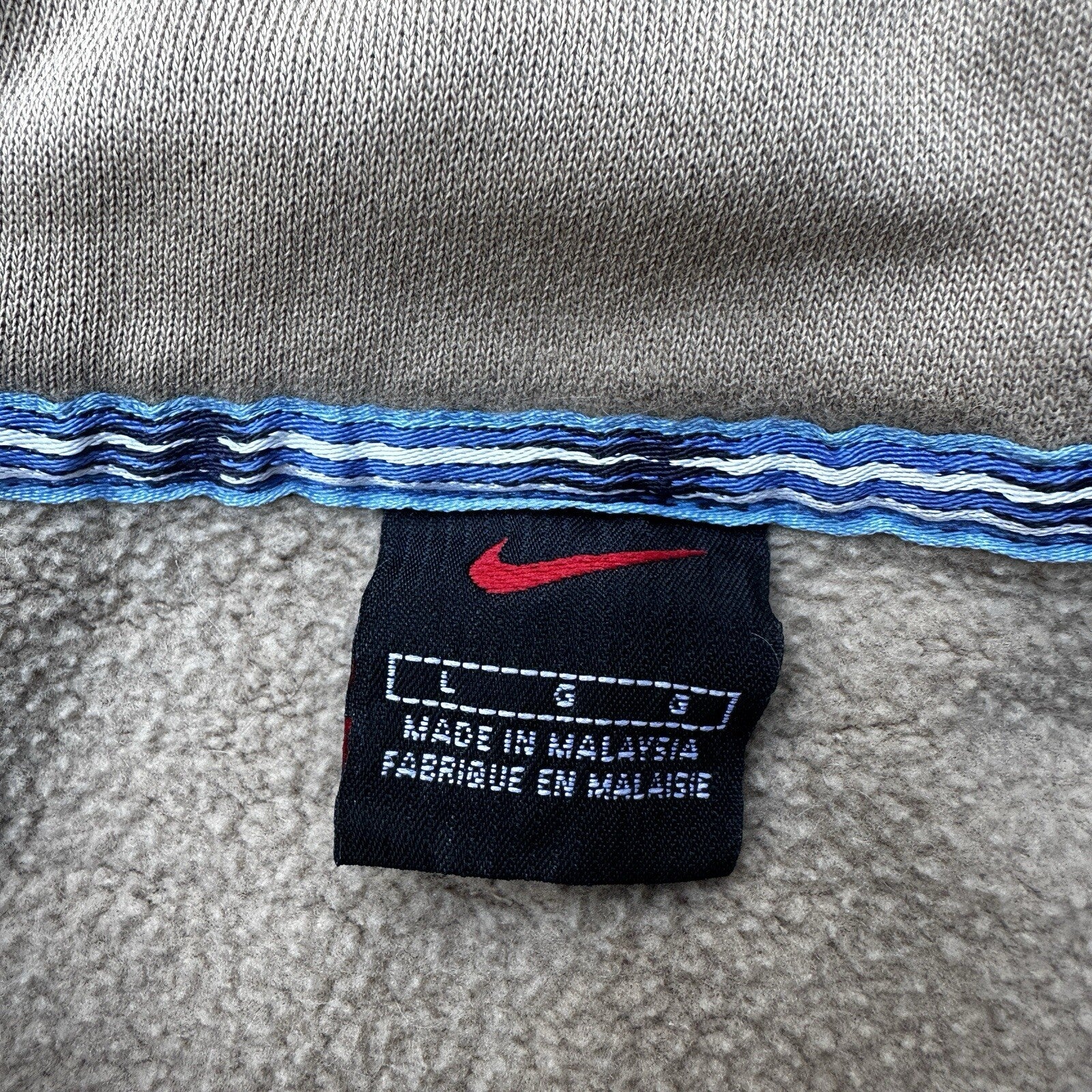 Nike VTG 90's L Mini Swoosh Sweatshirt Pullover 1/4 Zip Jacket Shirt Elite Run