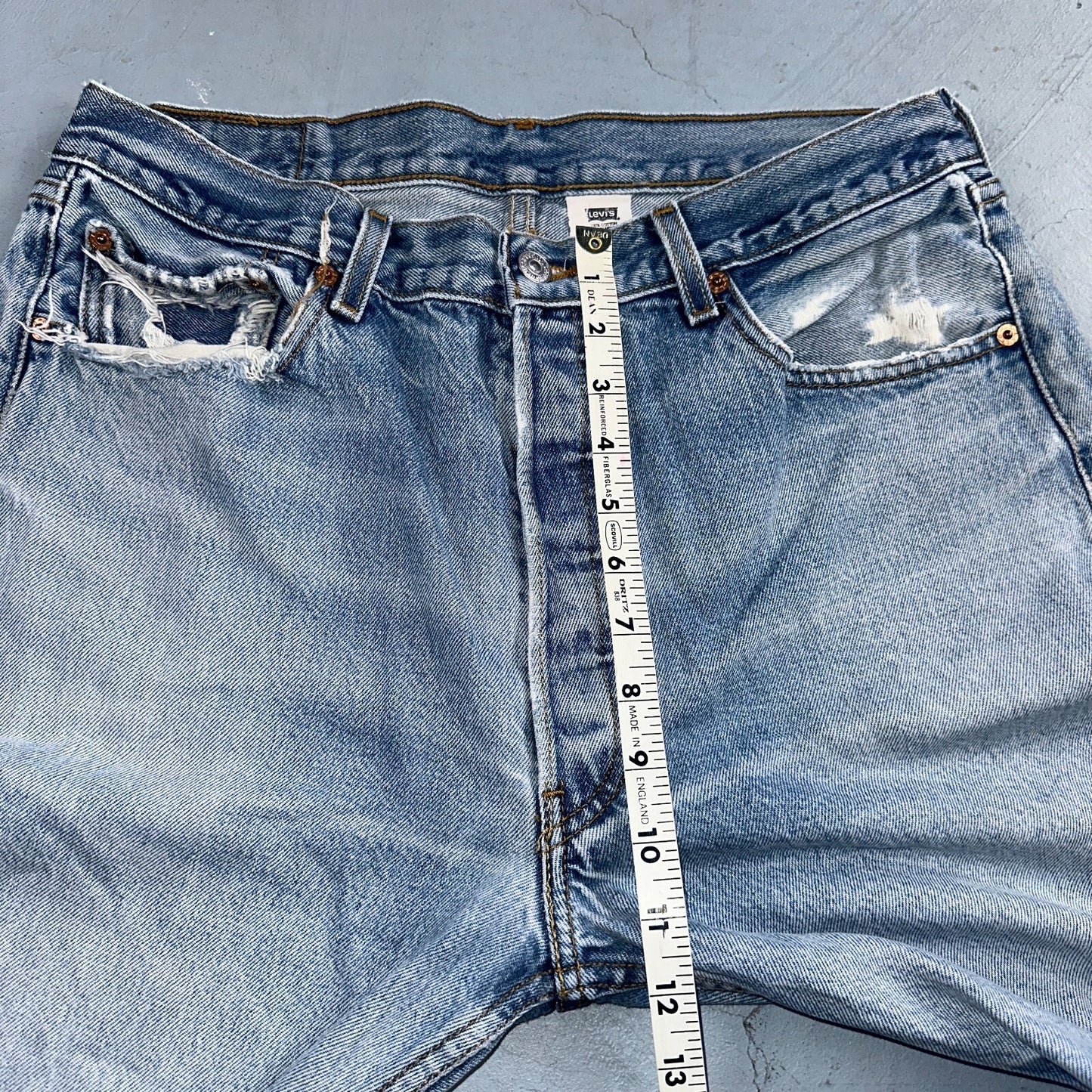 Levis 501 Vintage 90s XX Straight Leg Jeans Y2K Light Wash 36x34 Act 33x30