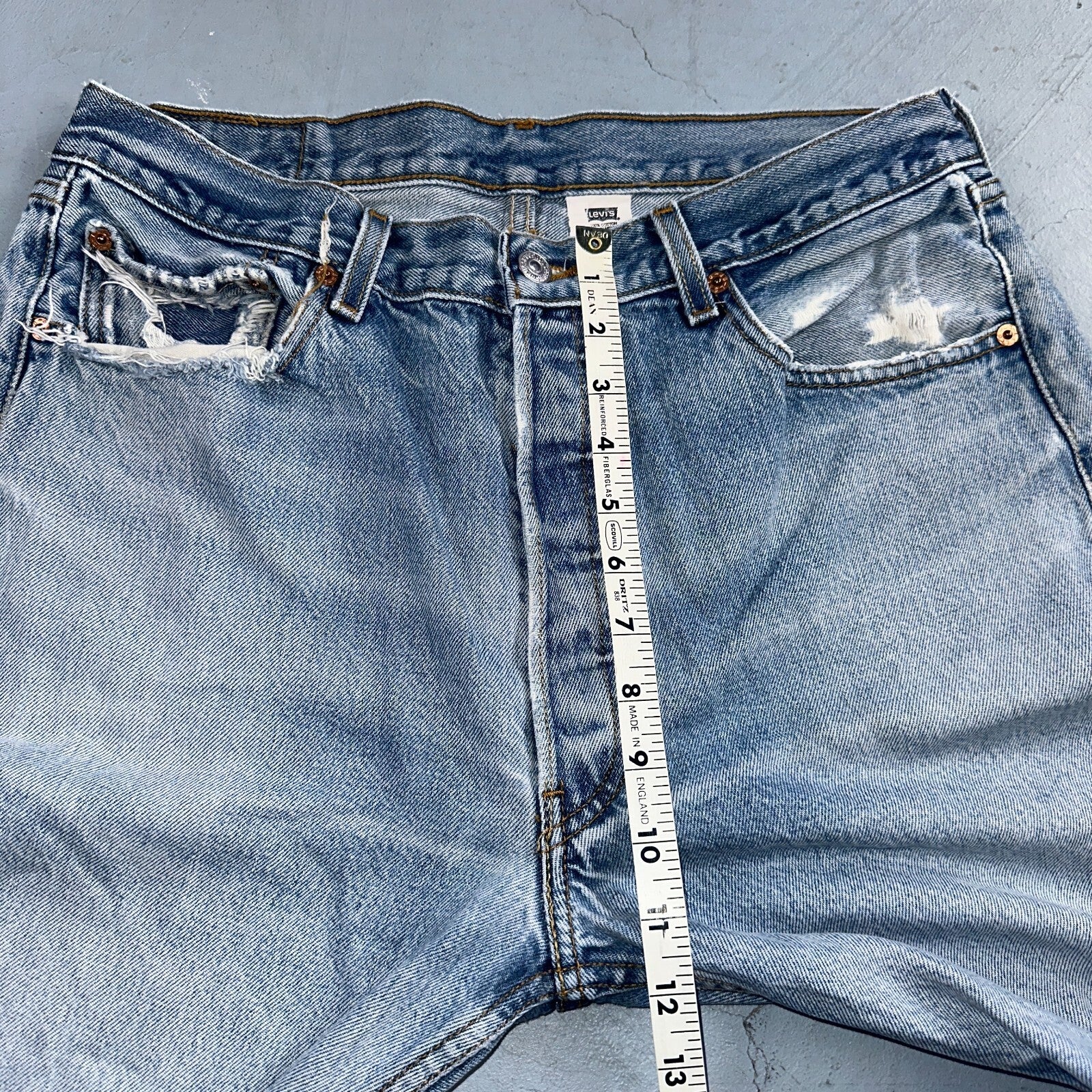 Levis 501 Vintage 90s XX Straight Leg Jeans Y2K Light Wash 36x34 Act 33x30