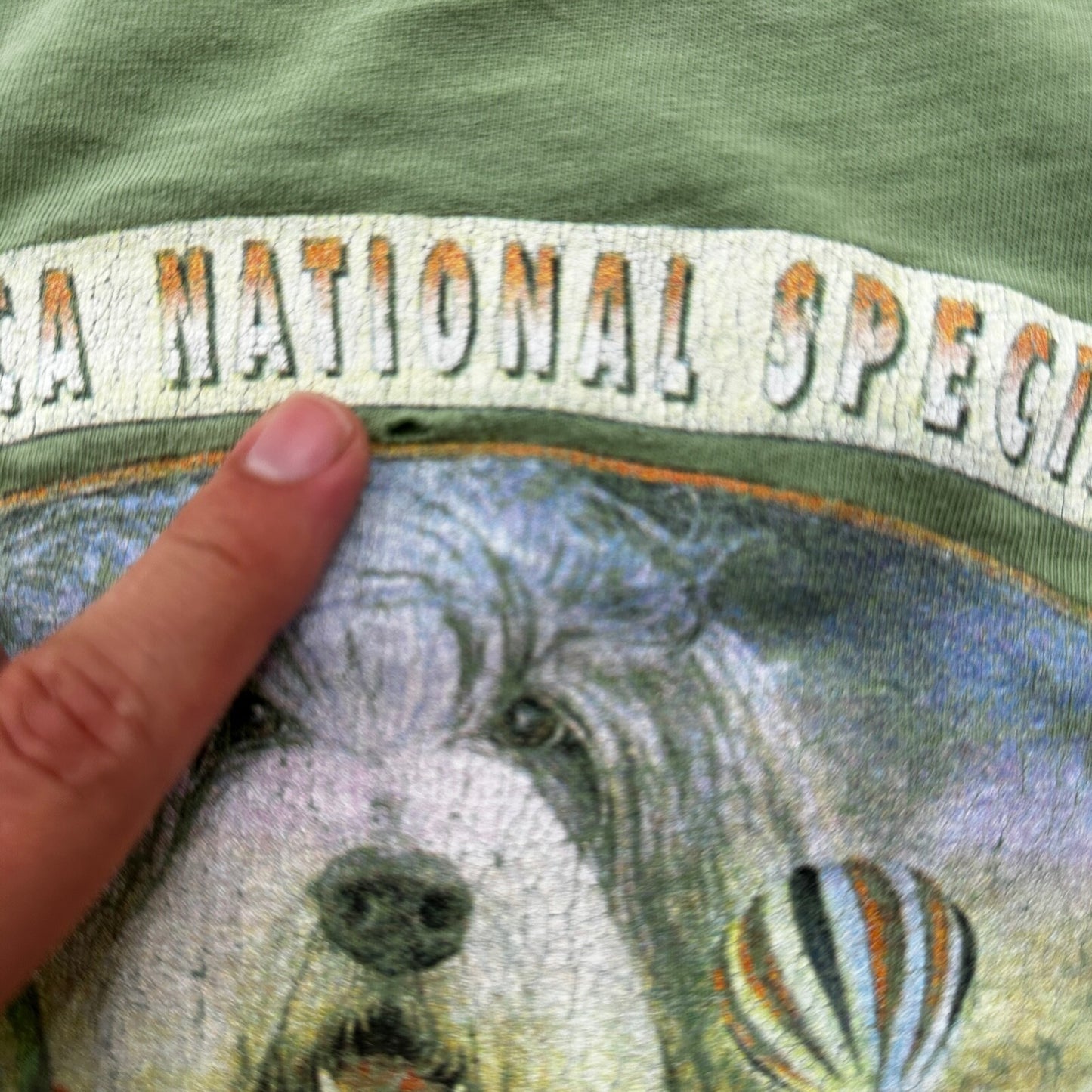 Dogs Love Green Vintage T Shirt Wine Country Oregon Animals Love Cute Hanes 90s