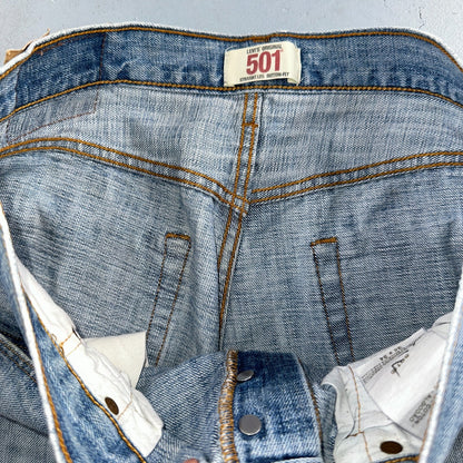 Levis 501 Vintage Y2K XX Straight Leg Jeans Blue Light Wash 34x34 Act 33x32