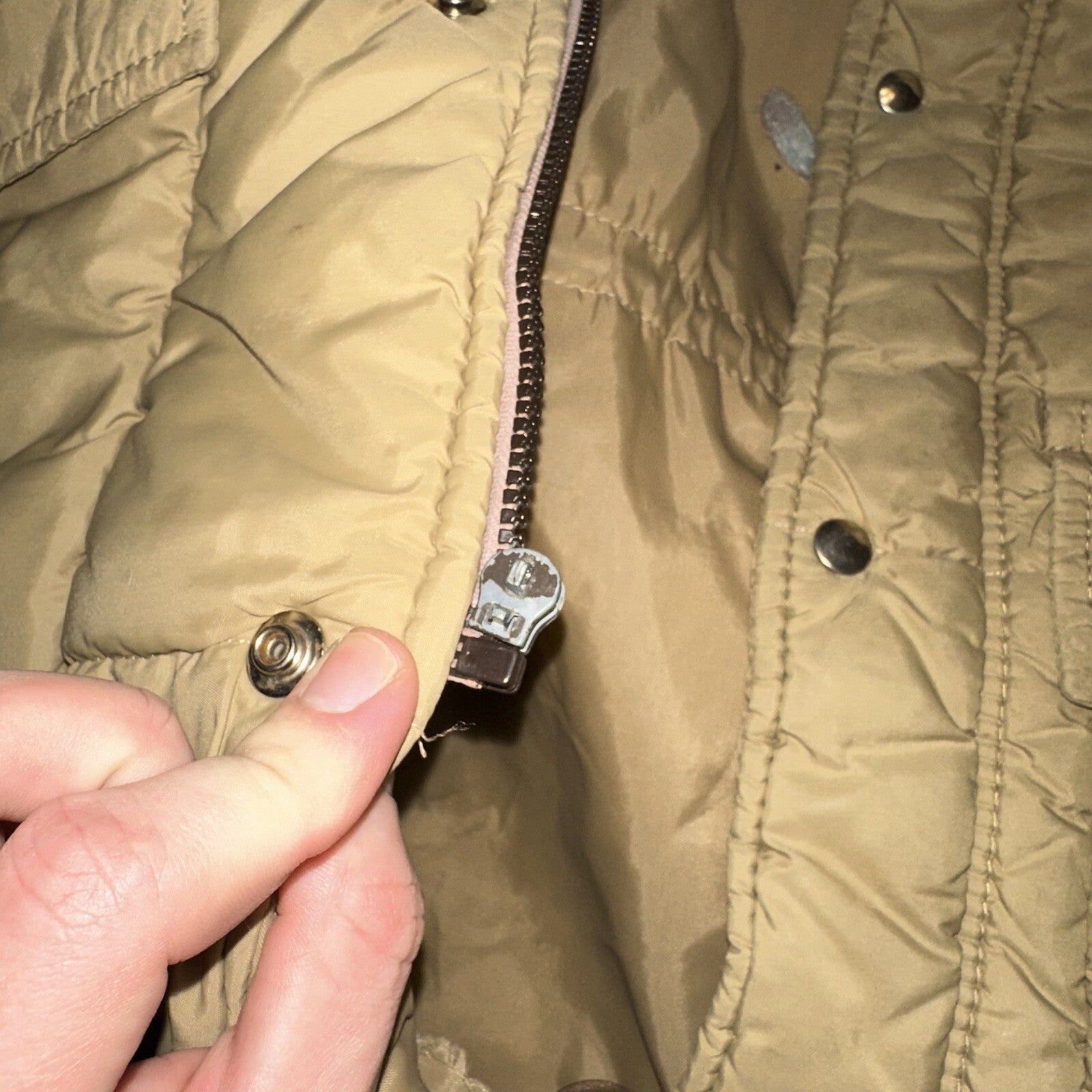 Vintage Golden Fleece Men's Tan Winter Jacket Parka Down Like Poly 70s 80s