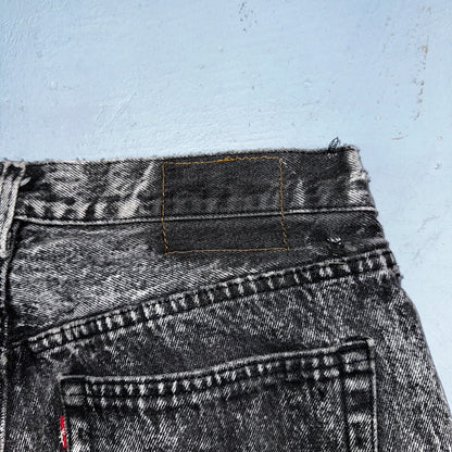 Levis 501 Vintage 80s USA XX Straight Leg Jeans Black Acid Wash 33x32 Act 31x30