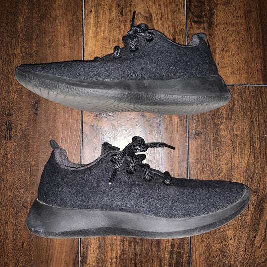 Allbirds Wool Runners WR Womens 6 US Black Gray Merino Wool Casual Shoes Running
