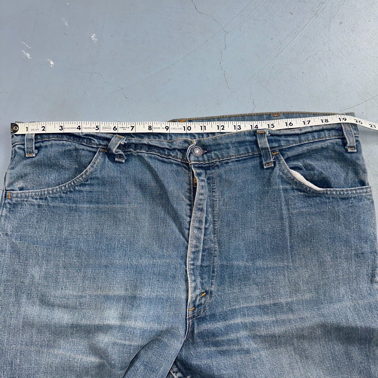 Levis 646 Vintage 70s USA Orange Tab Bootcut Flare Blue Bell Bottom Jeans 40x30