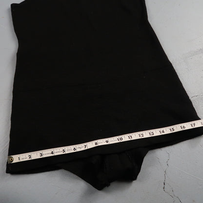 Antique 1920s Black Solid Wool Bathing Suit Women Swimsuit Art Deco 20s 30s