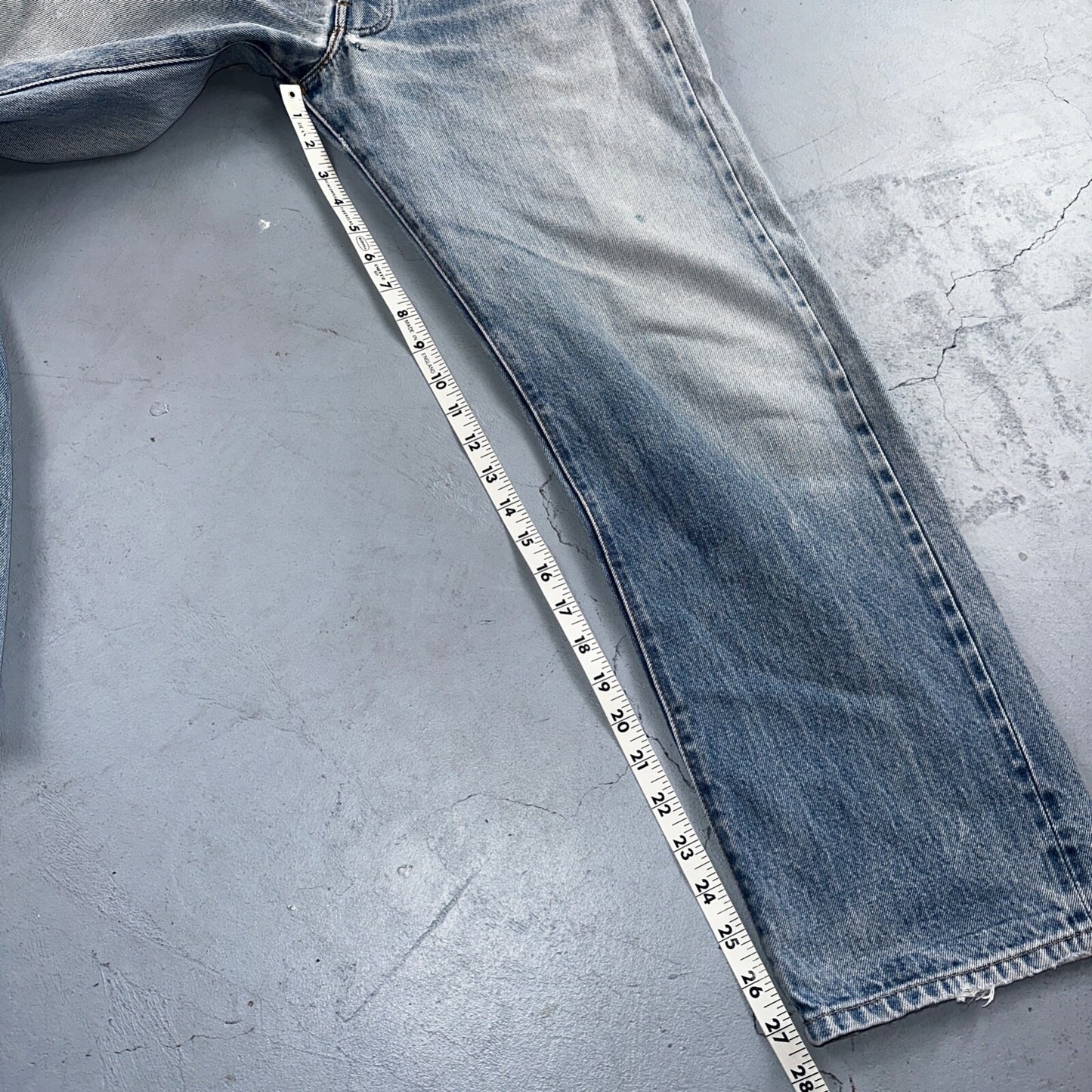 Levis 501 Vintage 80s Redline Selvedge USA XX Jeans Light Wash 524 Act 32x27