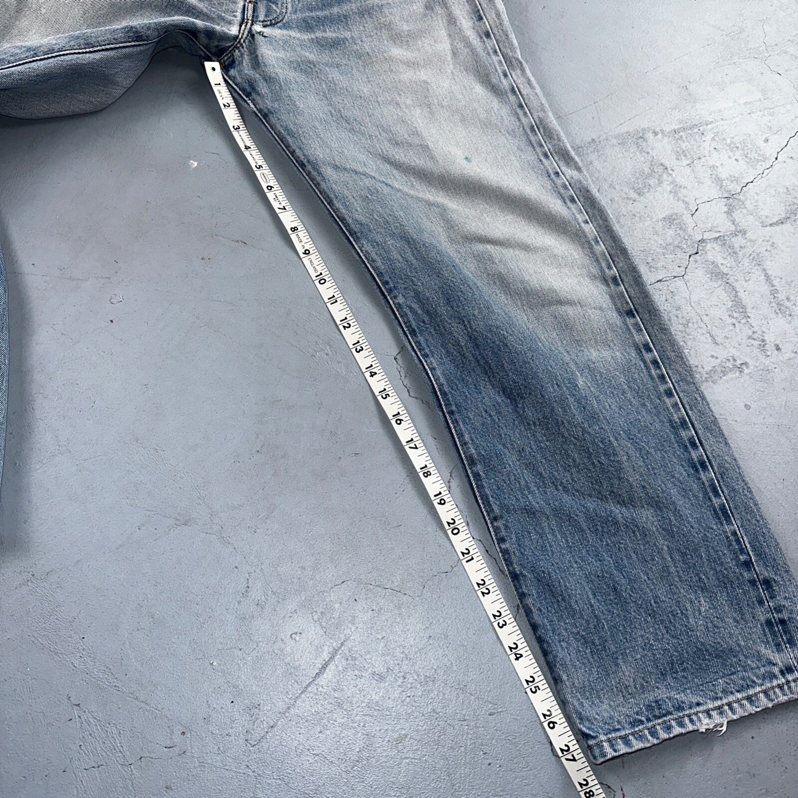 Levis 501 Vintage 80s Redline Selvedge USA XX Jeans Light Wash 524 Act 32x27