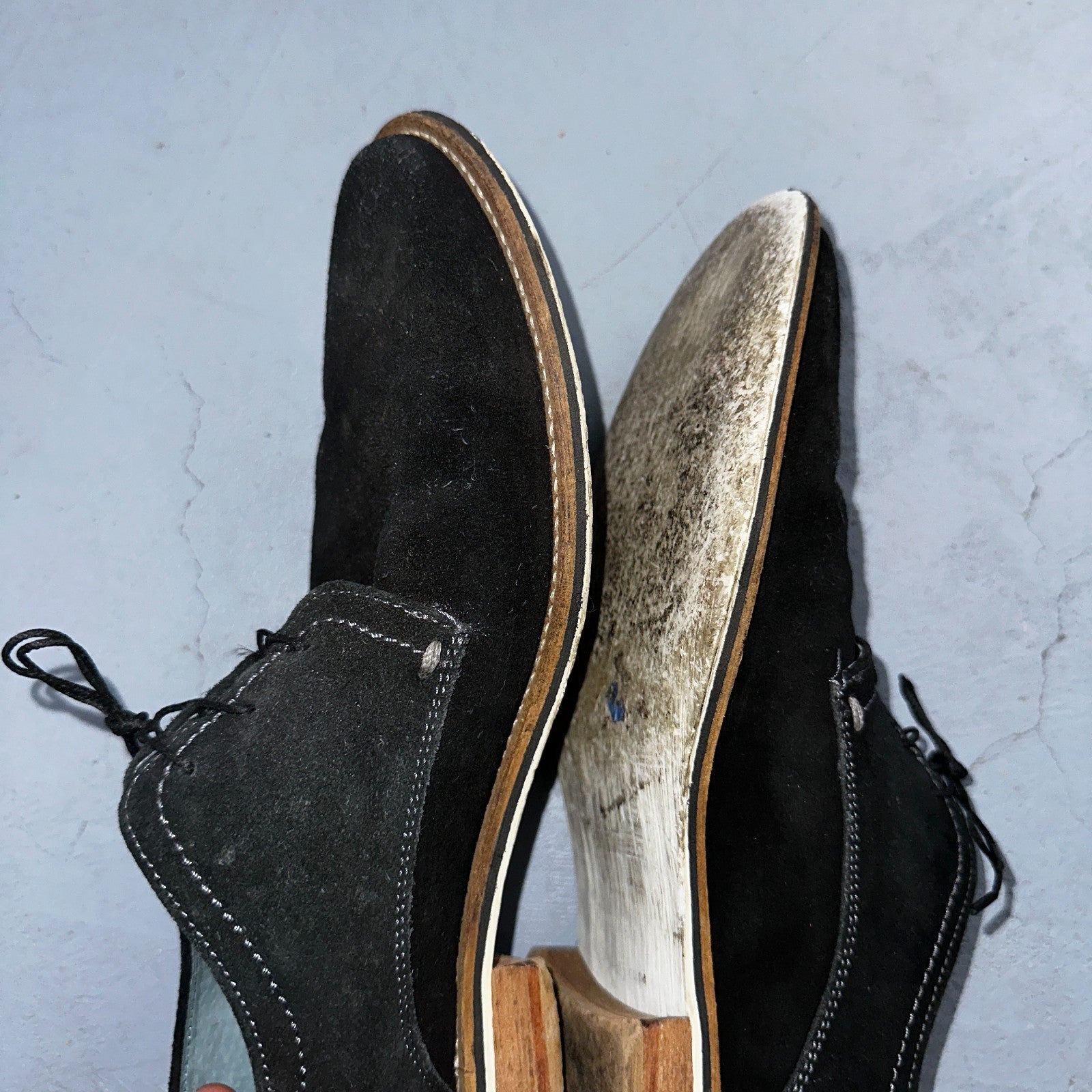 Giorgio Brutini Men’s Size 9 Black Suede Dress Shoes Classy Laces