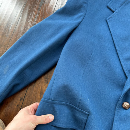 VTG Pendleton Jacket Blazer Men's 42 Blue 100% Pure Virgin Wool USA Western 70s