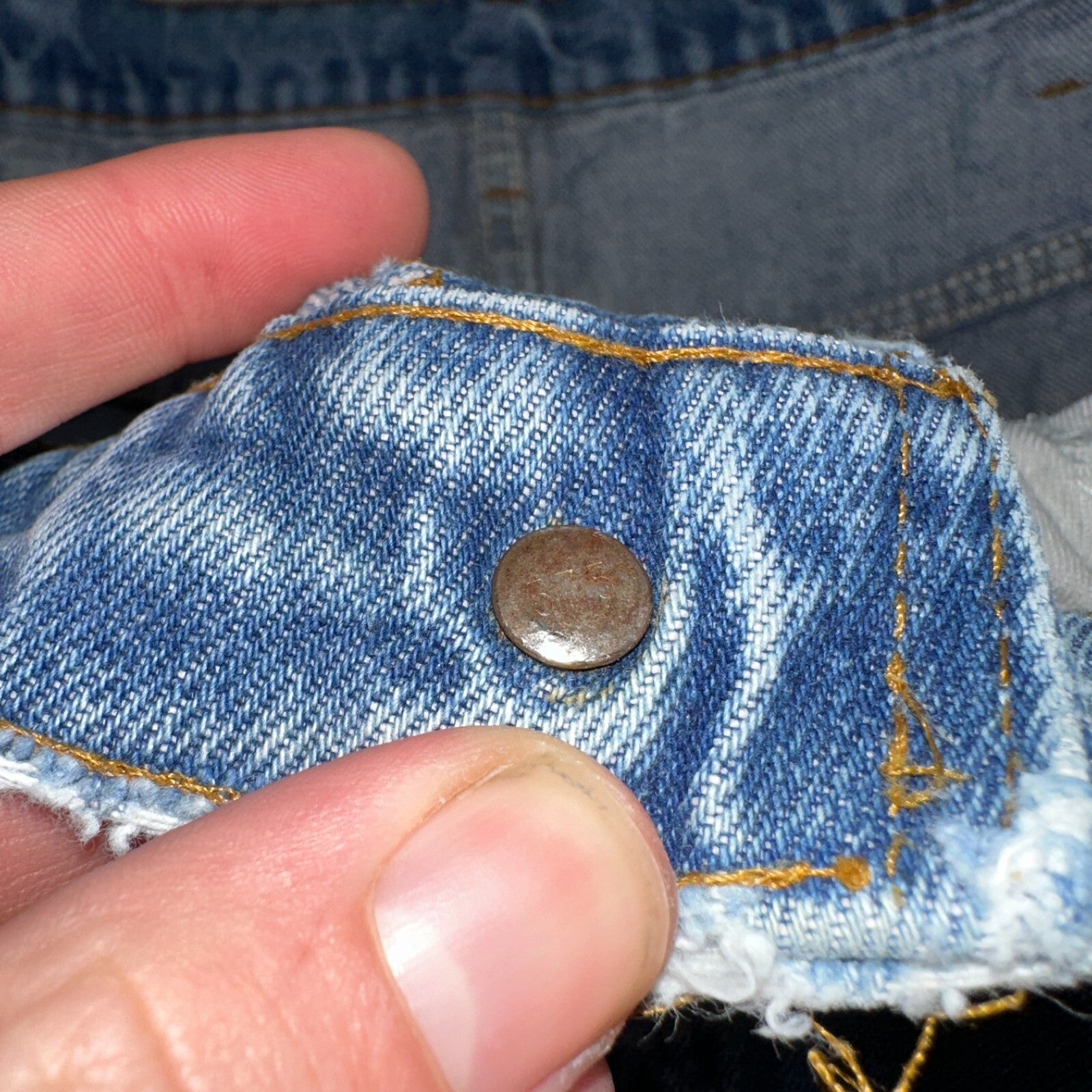 Levis 517 Vintage 80s USA Orange Tab Bootcut Flare Blue Worn Jeans Act 34x27