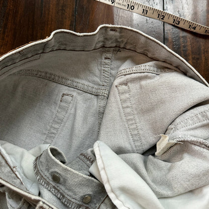 VTG USA Levis 501 Button Fly 90s Tag Jeans 80s 34x30 Act 31x28 Grey Faded White