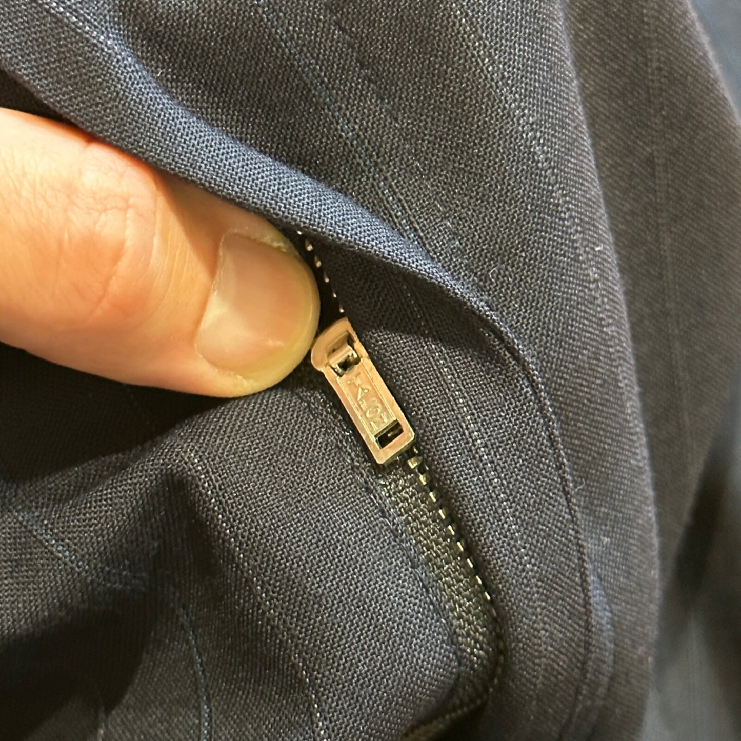 VTG 50s Navy Dress Pants Trousers Talon Fly Size 32x29 1960s Slacks Pinstripe