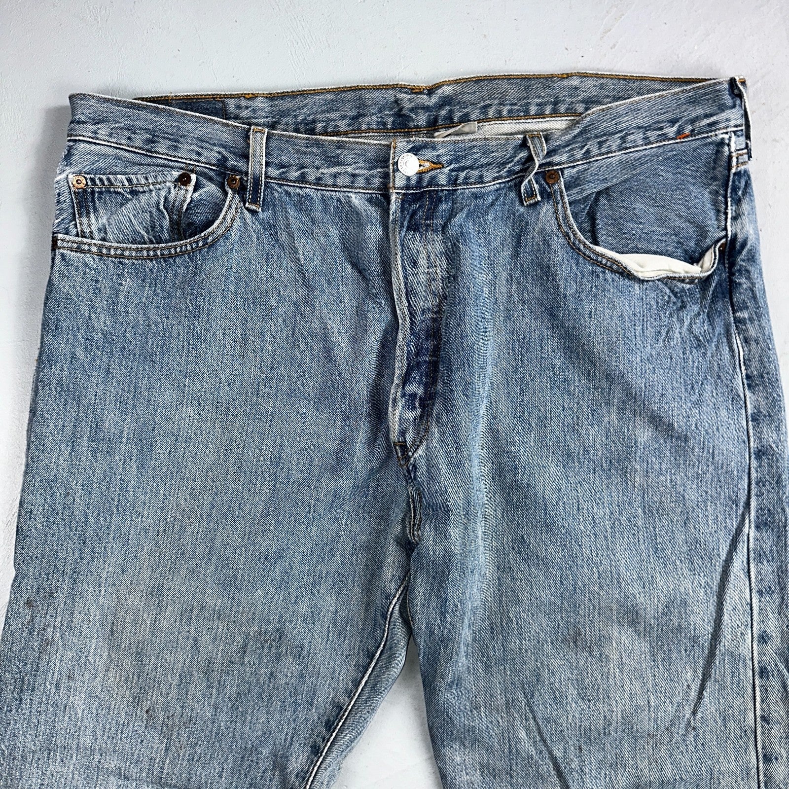 Levis 501 Vintage Y2K XX Straight Leg Jeans Blue Light Wash 40x34 Act 40x32