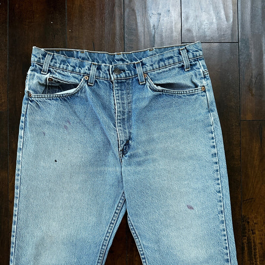 Levis 517 Vintage 80s USA Orange Tab Bootcut Flare Blue Jeans 34x31 Act 32x29